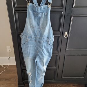 Wallflower Light Blue Denim Overalls